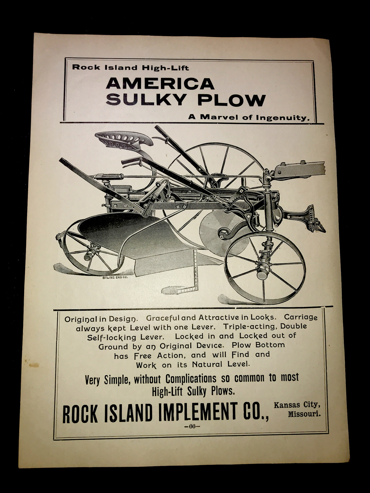 1898 Rock Island Plow Farm Advertising – Kansas City – Missouri