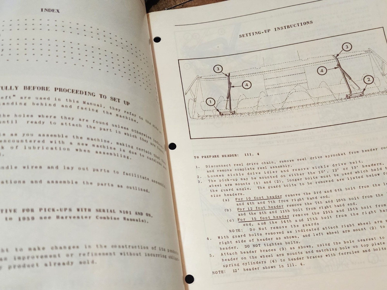 Vtg Cockshutt Owner Manual Pick-Up Self-Propelled Combine Effective Serial N101