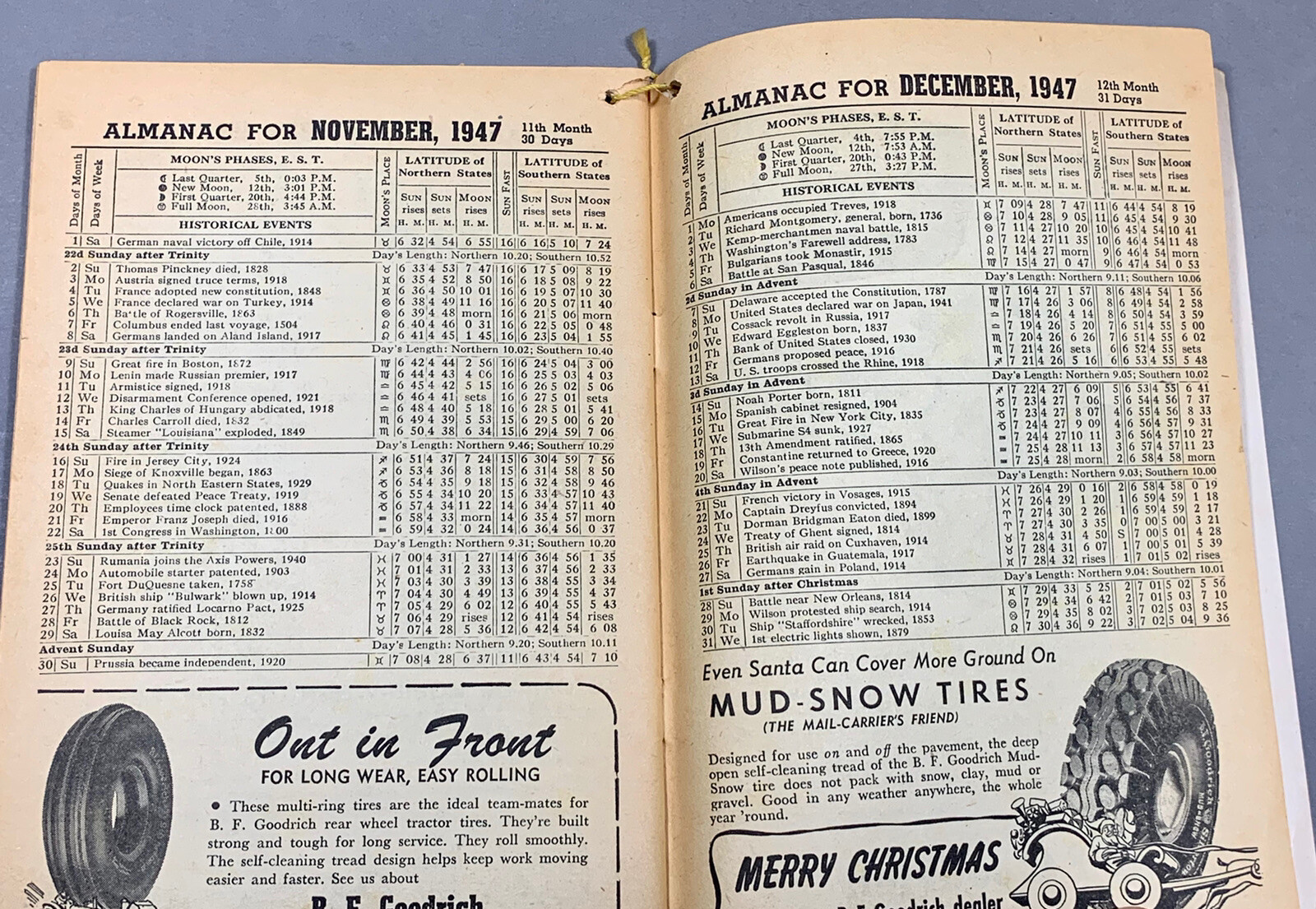 Vintage 1947 B. F. Goodrich Farmer&rsquo;s Handbook & Almanac