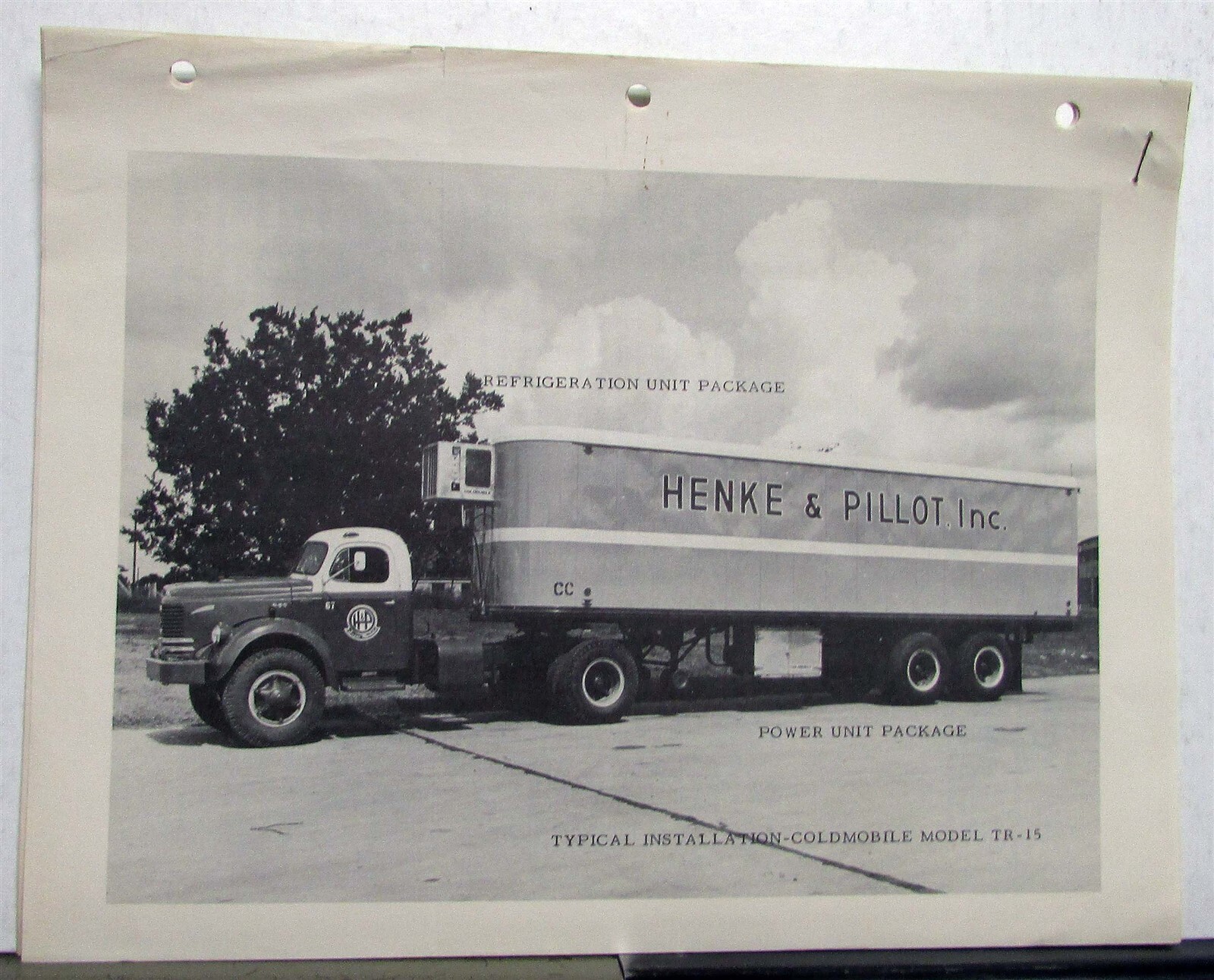 1950s Coldmobile Refer Refrigeration Unit Package Photo Informational Sheets