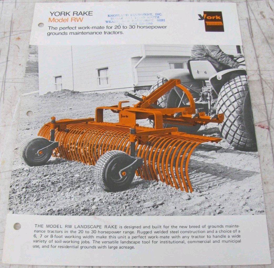 York Rake Model RW Sales Flyer – RW42