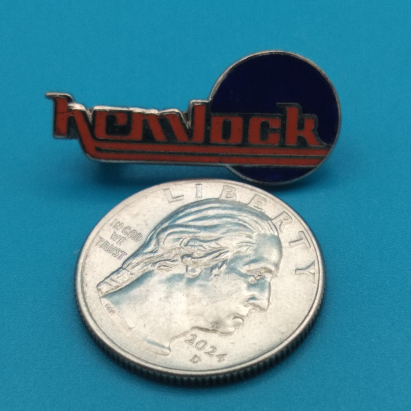 Vintage Keylock Agricultural Farm Equipment Advertising Lapel Pin Badge