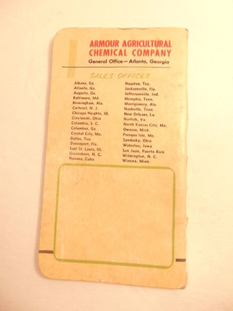 1960-1 advertising note book: Armour Fertilizers