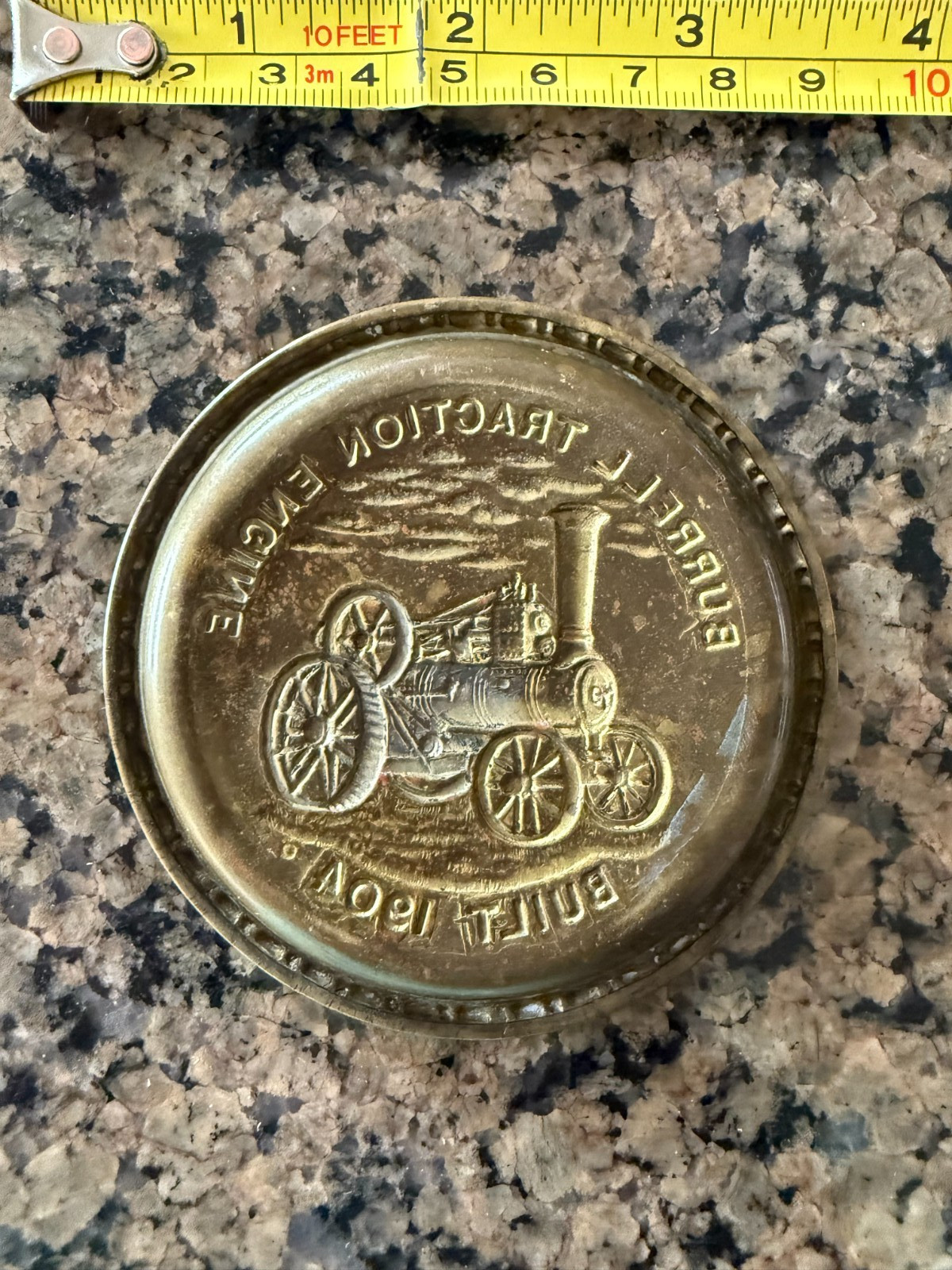VINTAGE BURRELL TRACTION STEAM TRACTOR 1904 COIN DISH