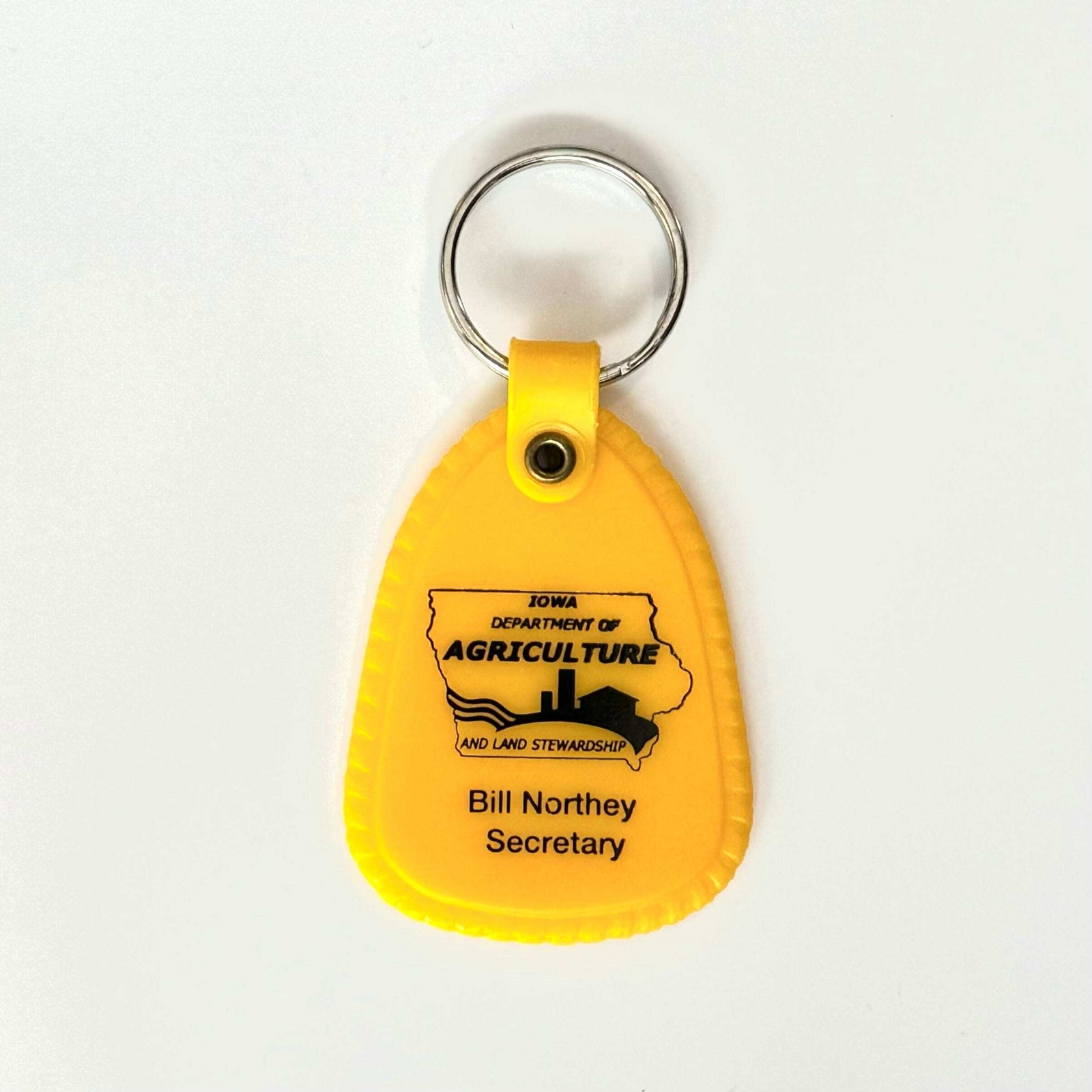 Iowa Dept Of Agriculture/Bill Northey (Set of 3) Yellow Keychains Key Rings