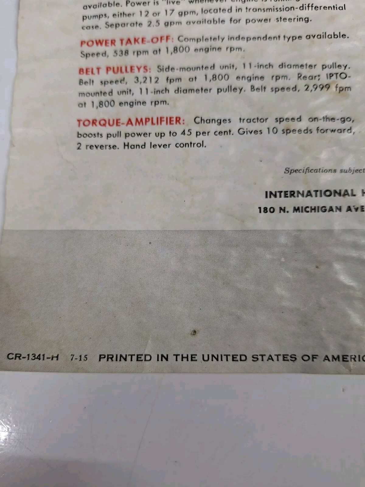 McCormick Farmall 560 Tractors Booklet Advertising Brochure Distressed Condition