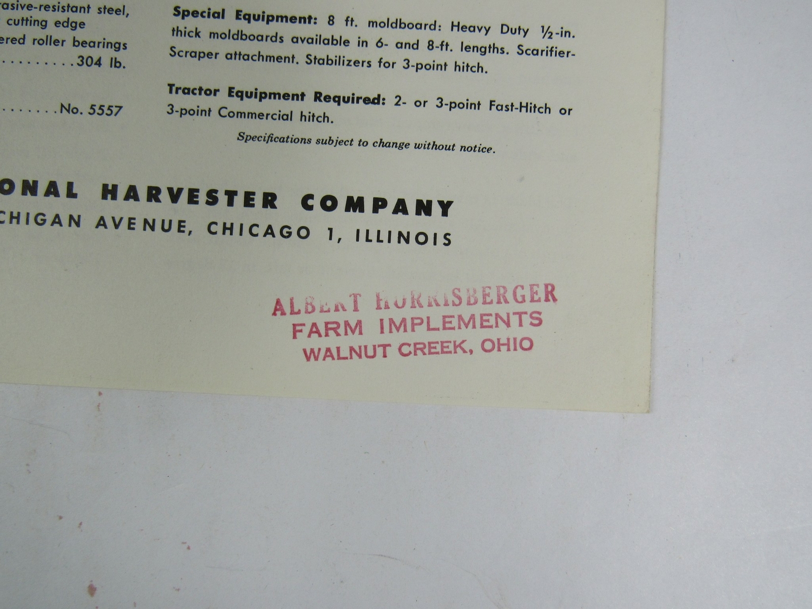 c1960 International Harvester Dealer Blade Brochure IB-7 Farmall Tractors USA