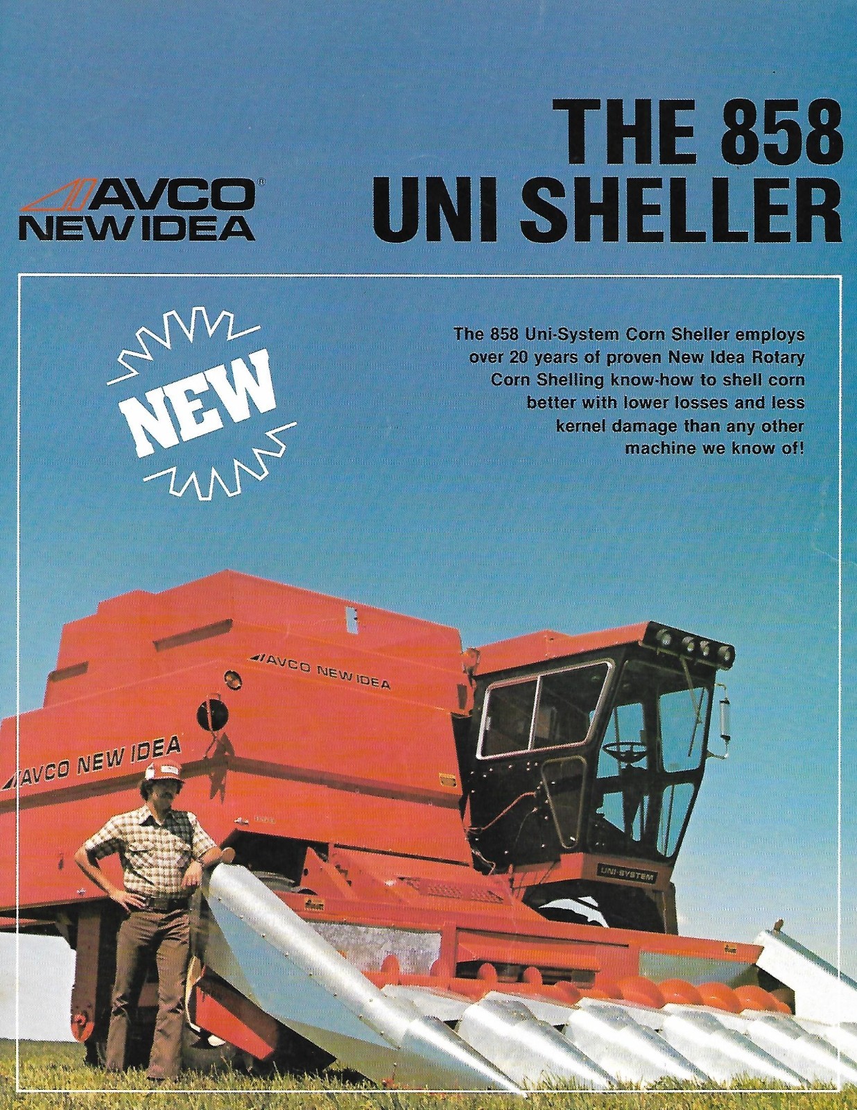 Farm Equipment Brochure – Avco New Idea – 868 – Uni-Sheller (F9574)
