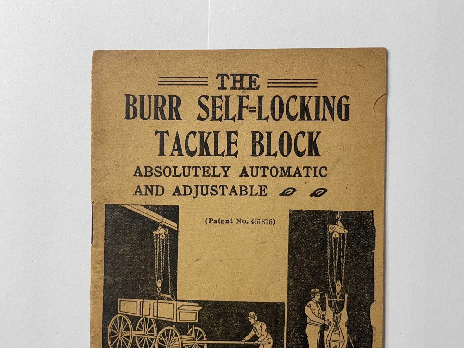Antique Early 1900s The Burr Self-Locking Tackle Block Sales Brochure – Chicago