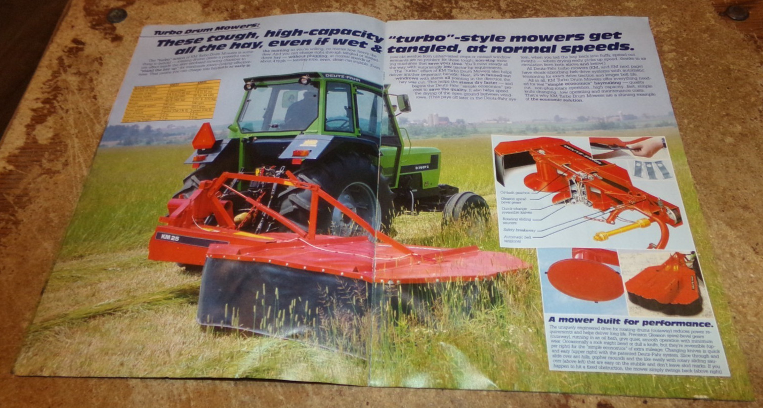 1983 deutz-fahr hay equipment line brochure in good shape used