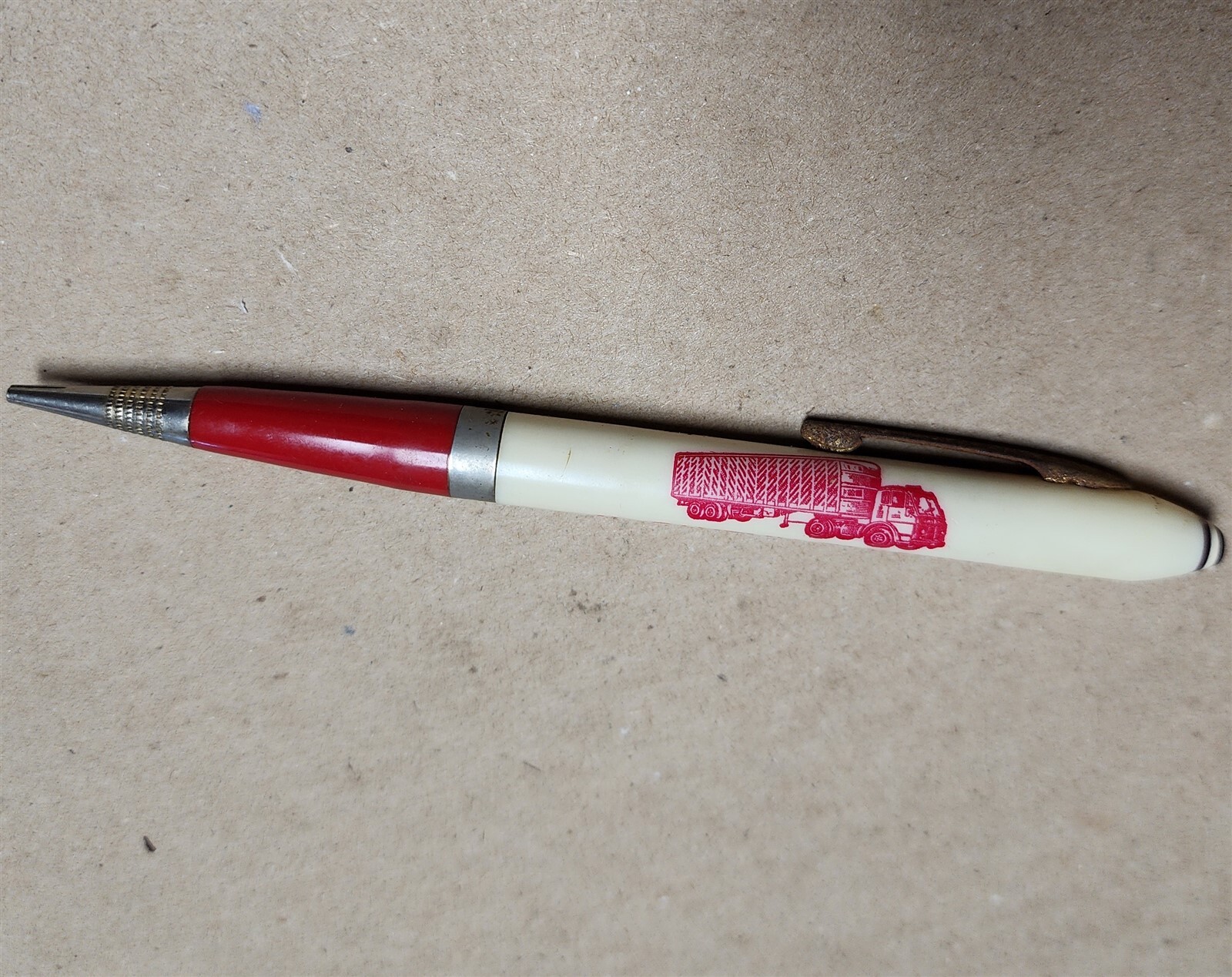 VINTAGE H. CANTLIN TRUCKING MECHANICAL PENCIL LIVESTOCK GRAIN EARLVILLE ILLINOIS