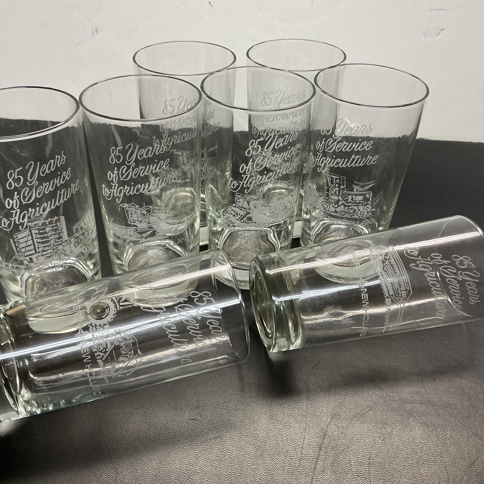 8 Vintage Commemorative Sperry New Holland Pa. Drinking Glasses Lot Of 8