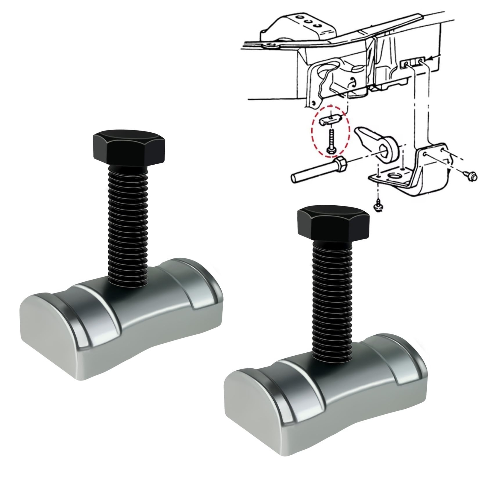 Torsion Bar Adjustment Bolt and Lock Nut Fit for Chevrolet Silverado Tahoe GMC