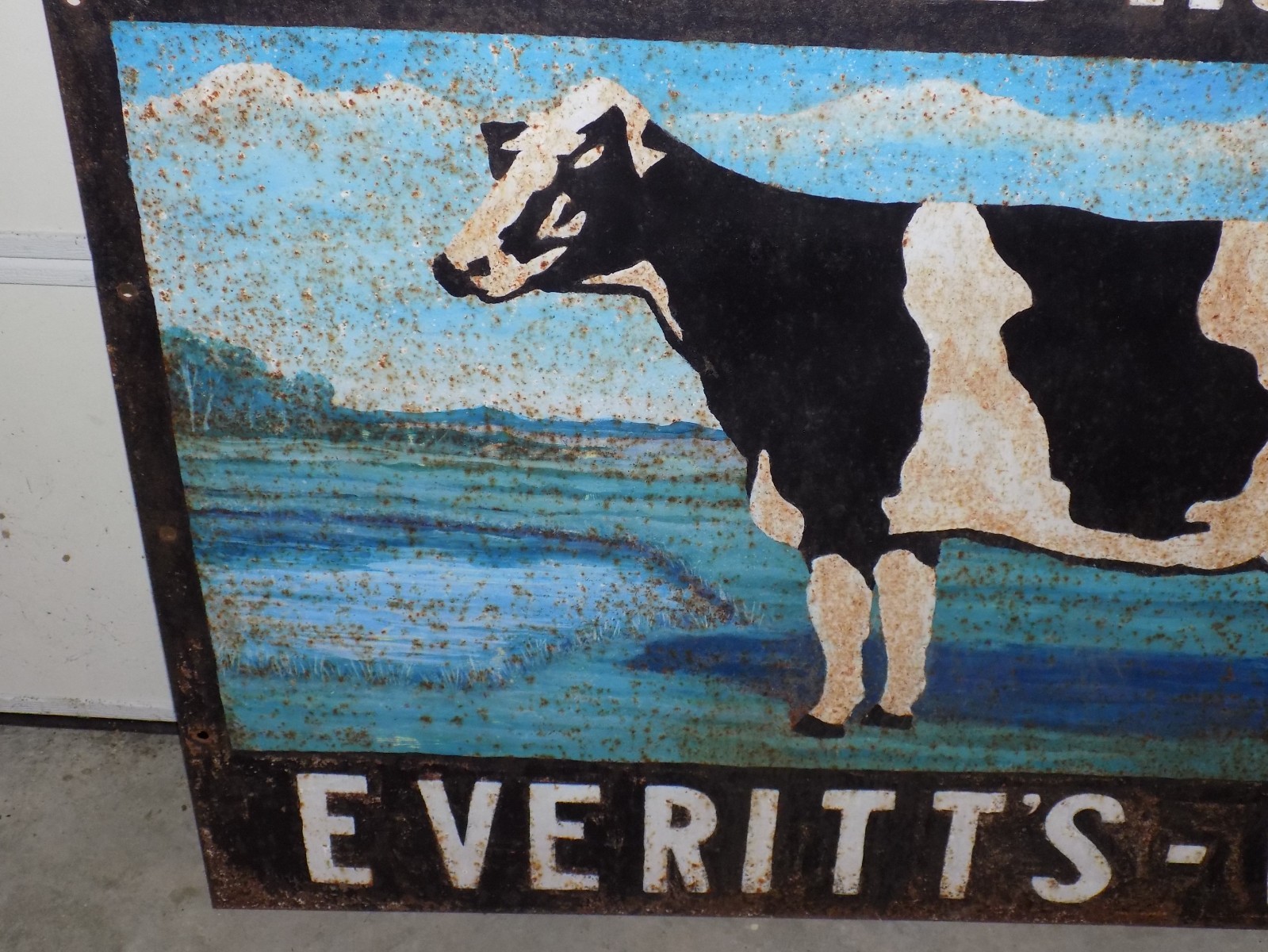 Vintage Registered Holsteins Double Sided Metal Sign