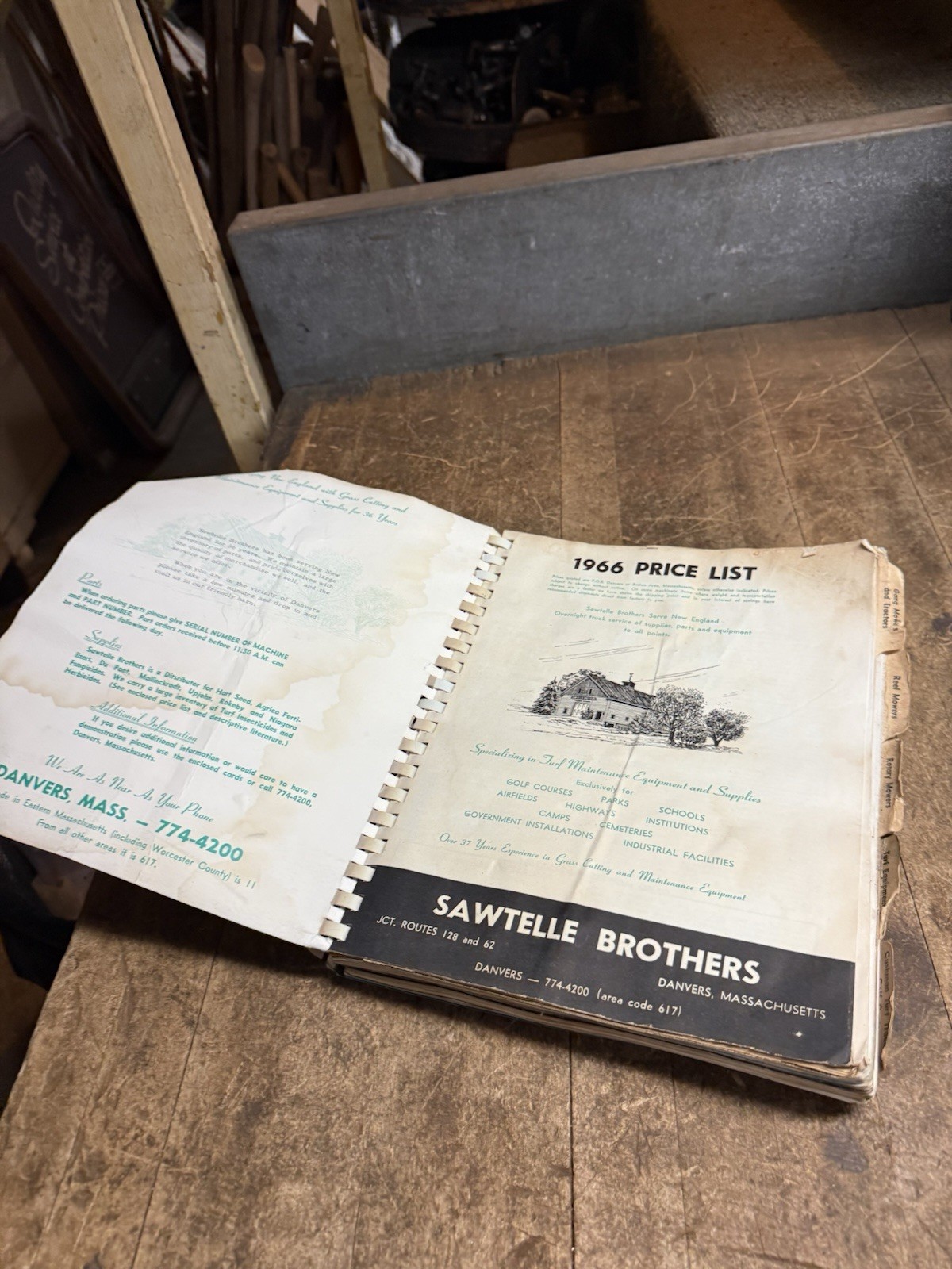VTG 1966 Sawtelle Brothers Jacobsen Turf Equipment Supplies Dealer Catalog Book