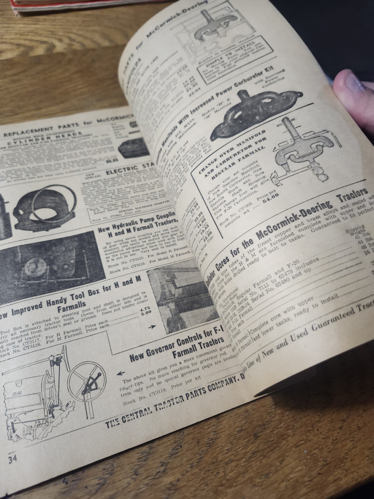 1951 Central Tractor Parts Company dealer catalog Des Moines Iowa IA