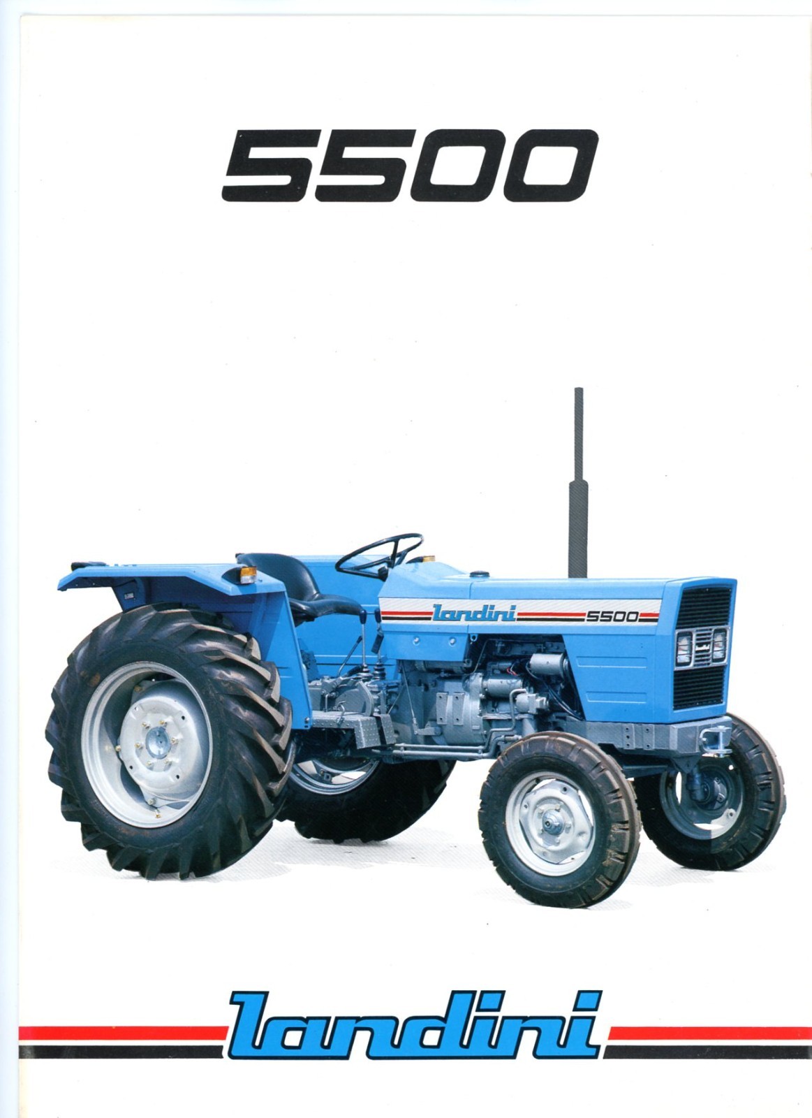 Landini 5500 Tractor 1982 2 page sales brochure w/specs