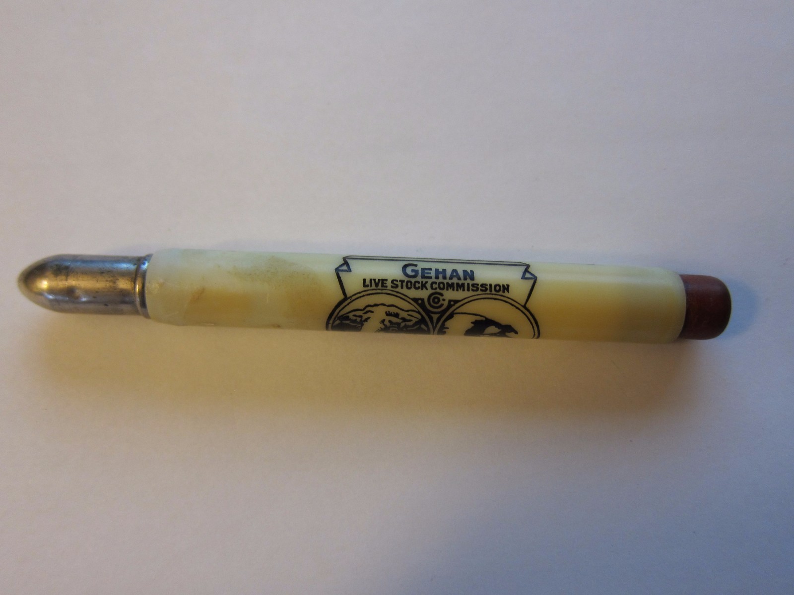 Vintage Gehan Livestock Commission Bullet Pencil Sioux City Iowa More Listed