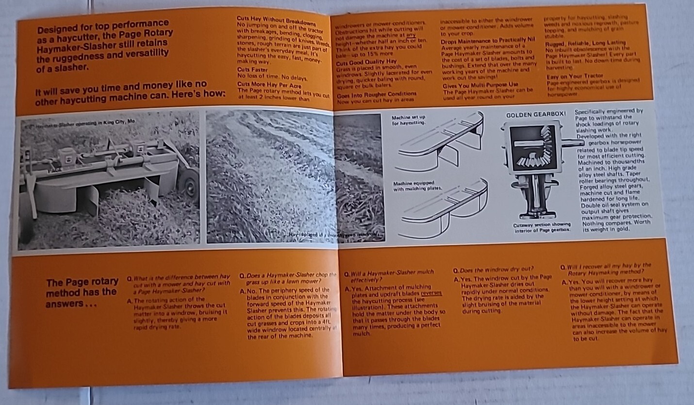 Page Multi-Purpose Rotary Haymaker Slasher Brochure