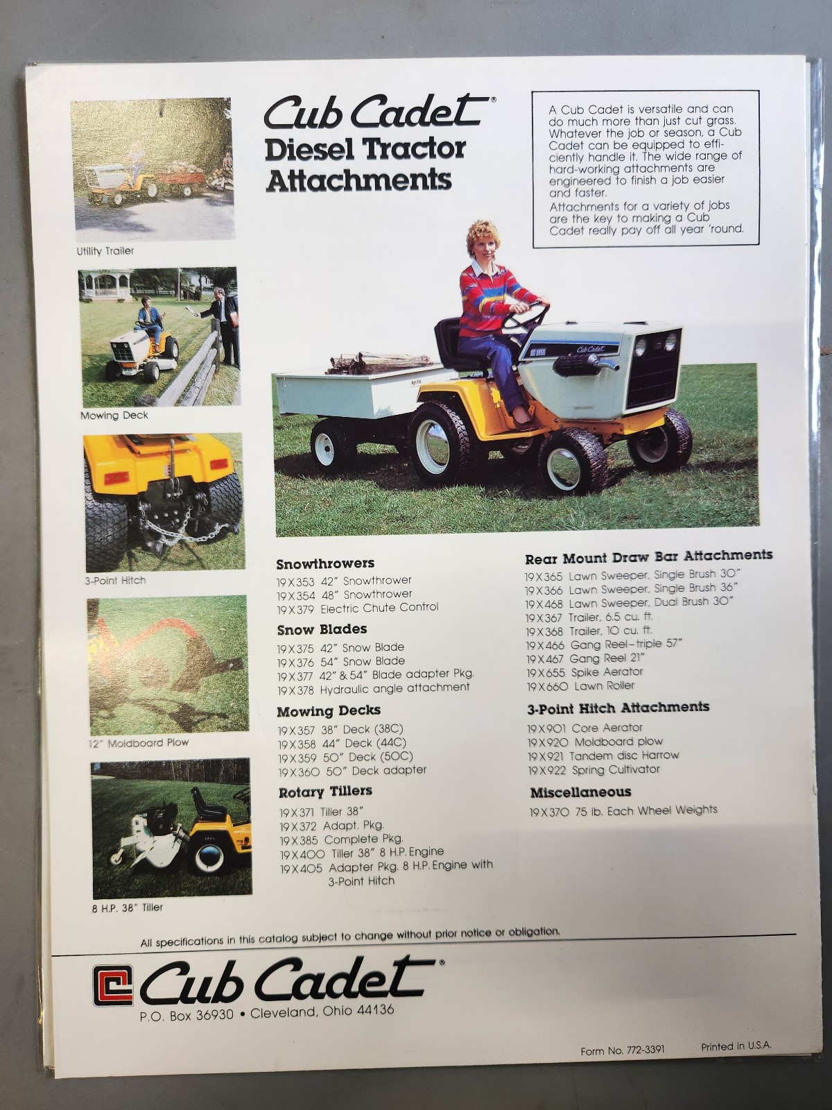 Cub Cadet Sales Brochures