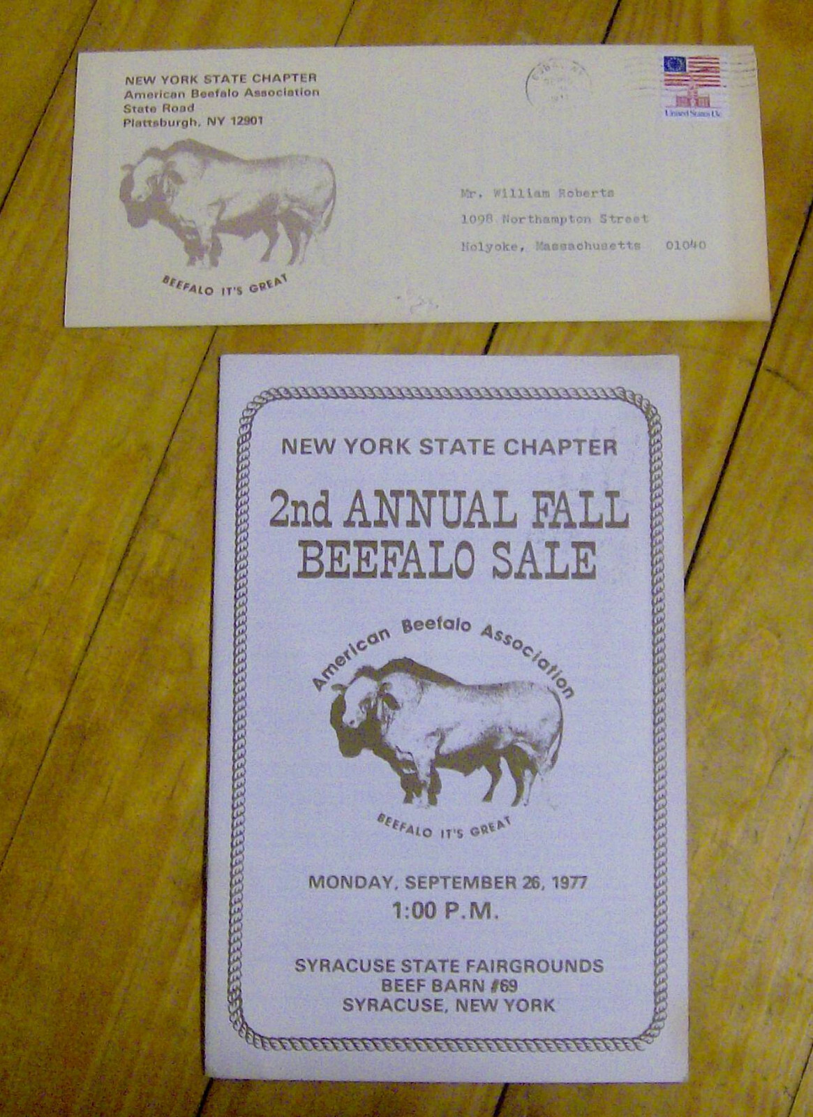 RARE vintage 1977 BEEFALO AUCTION brochure satalog BEEF FARMING buffalo CATTLE