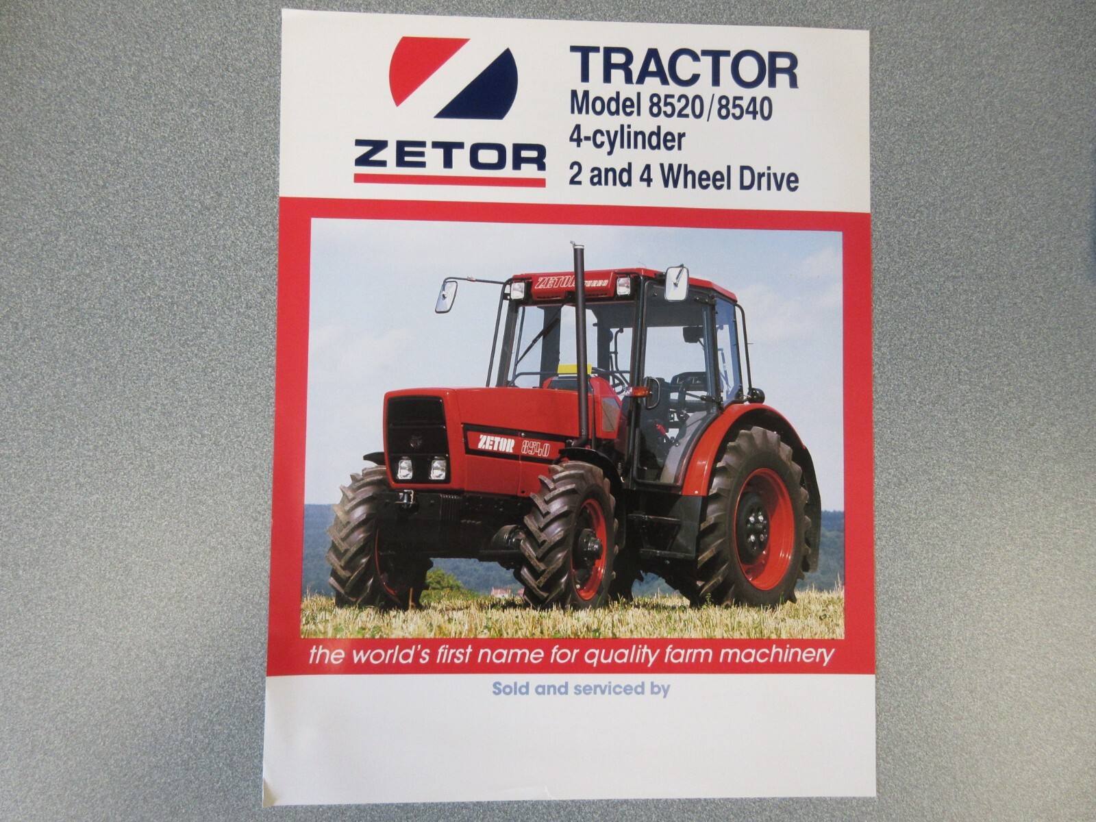 Zetor 8520 & 8540 Tractor Brochure 2 Page