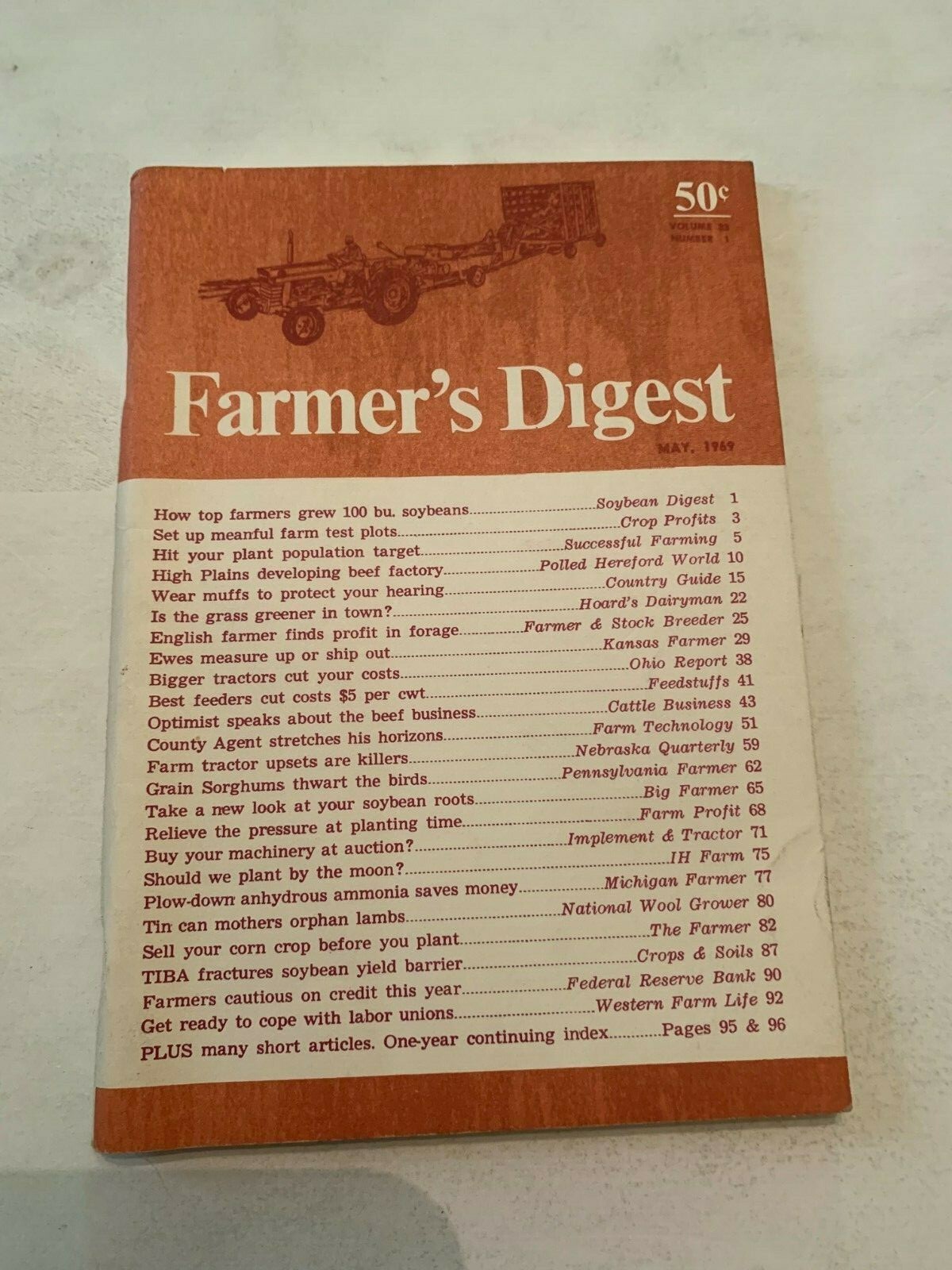 May 1969 Farmers Digest Magazine Volume 33 Number 1
