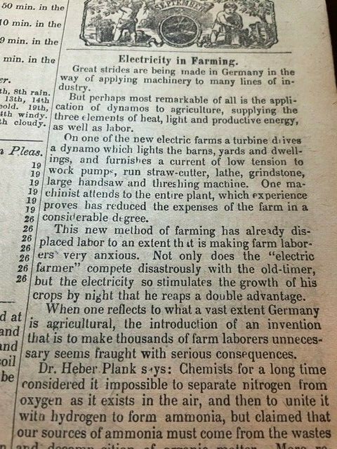 1898 Agricultural Almanac Lancaster PA John Baers Sons 73rd volume antique
