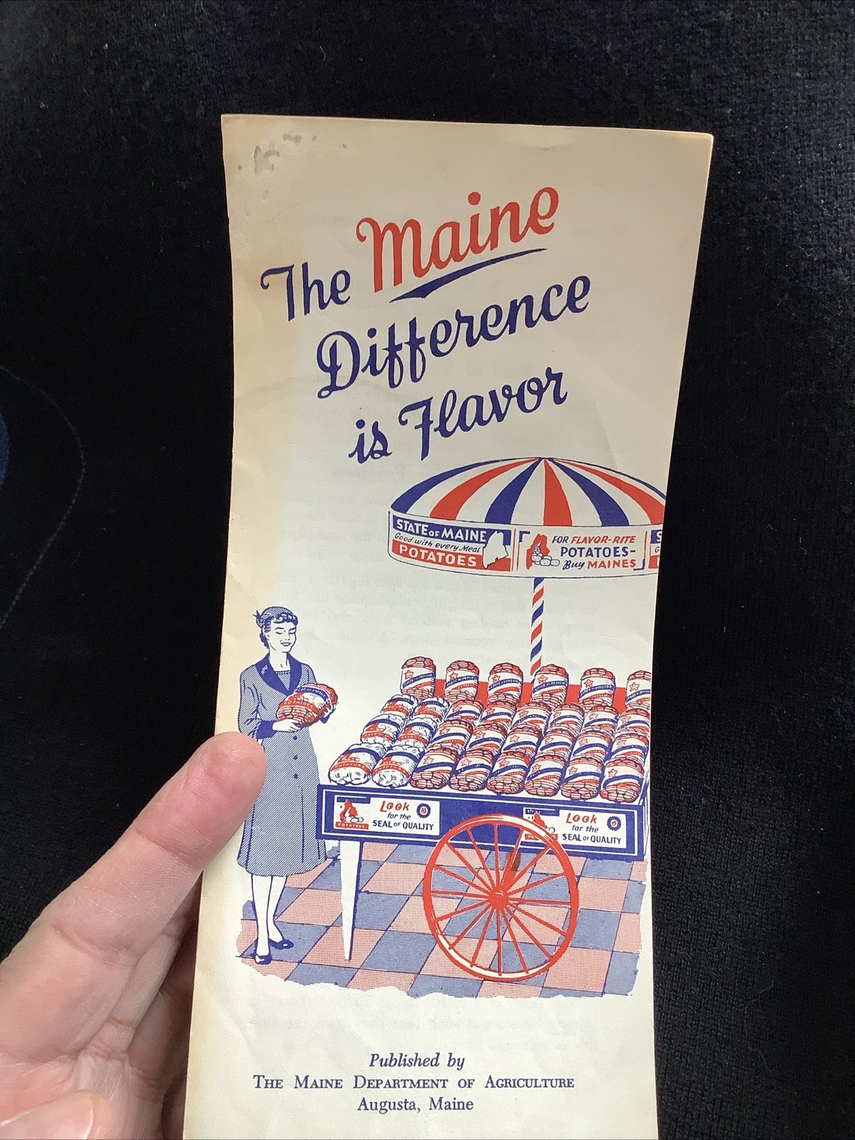 State of Maine potato department of agriculture vintage brochure Augusta