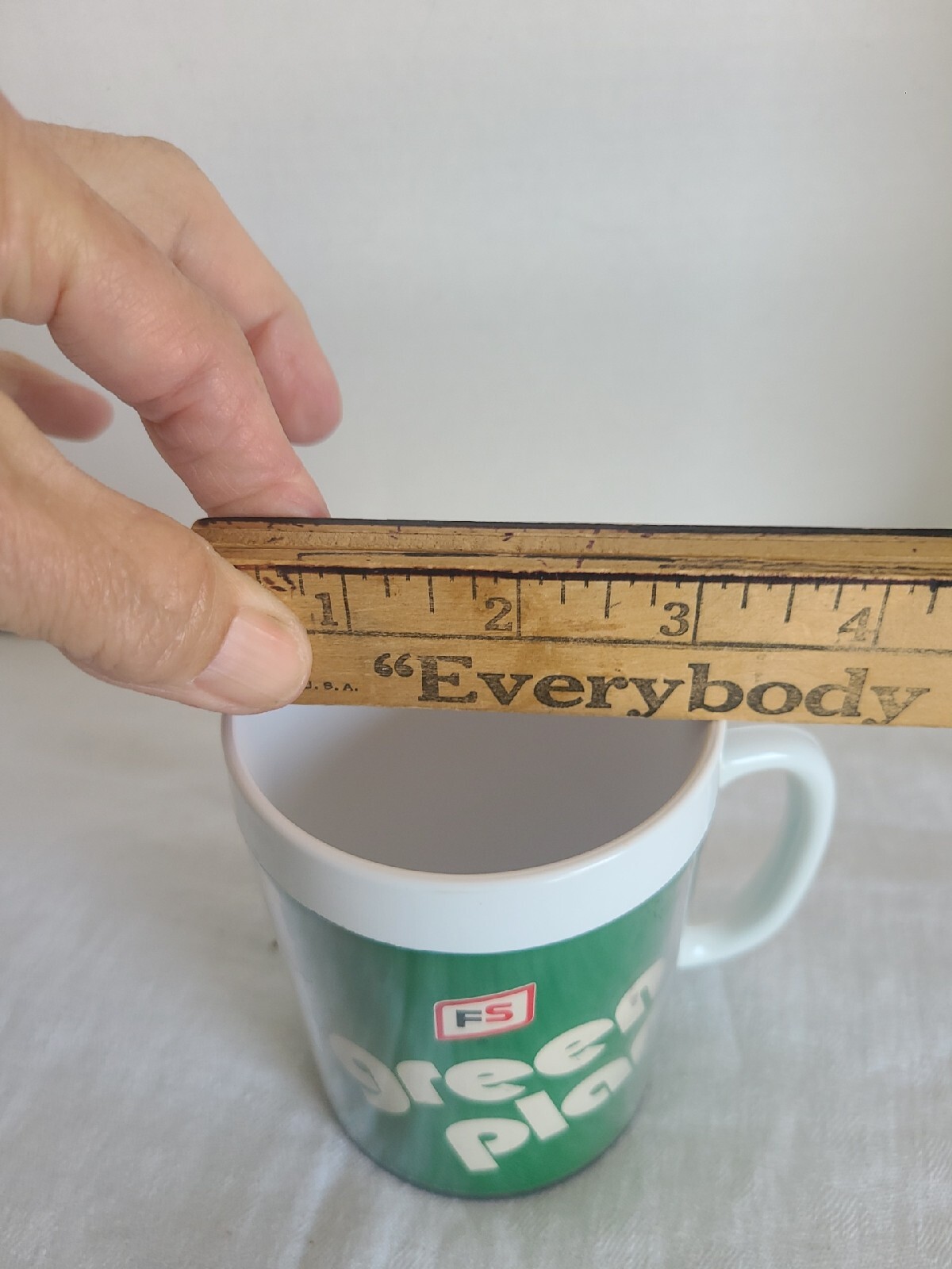 VTG. Thermo-Serv FS Seed Corn « Green Plan » Plastic Insulated Coffee Mug Cup;USA