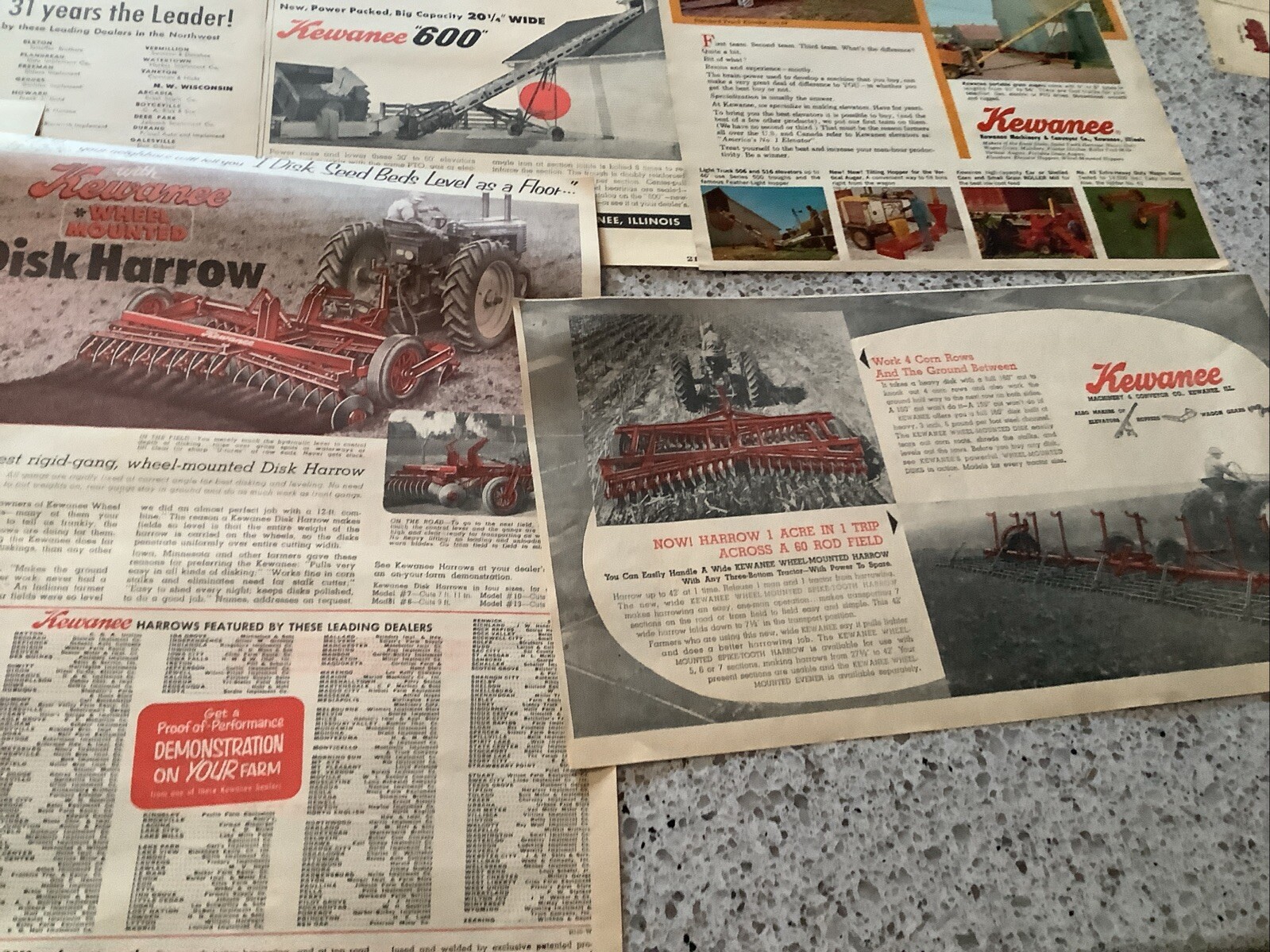 Lot 18 Kewanee Farming Agricultural Advertisement Tractor Farm Print Ads 1950-70