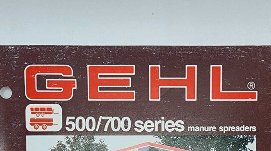 GEHL 500/700 Series Manure Spreaders Sales Showroom Brochure 4 Pages