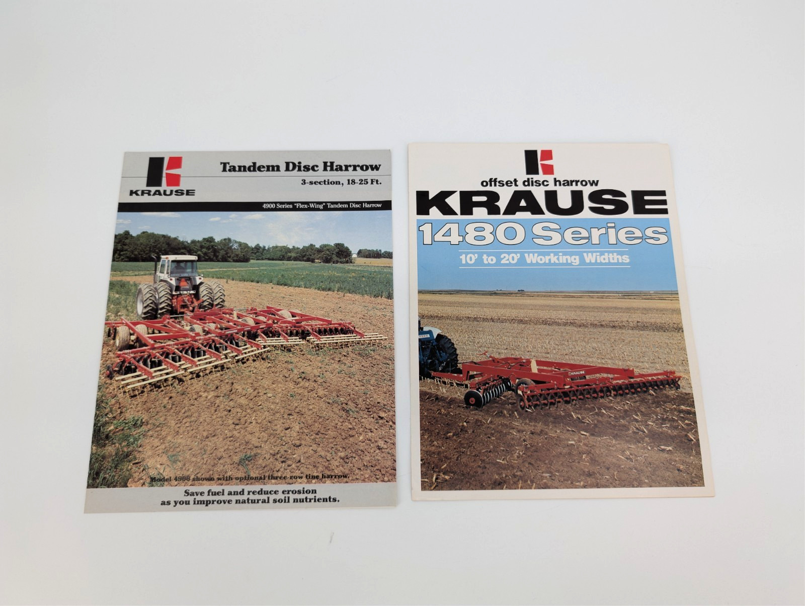 10pc LOT Vintage Krause Tandem Offset Heavy-duty Flex-wing Disc Harrow Brochures