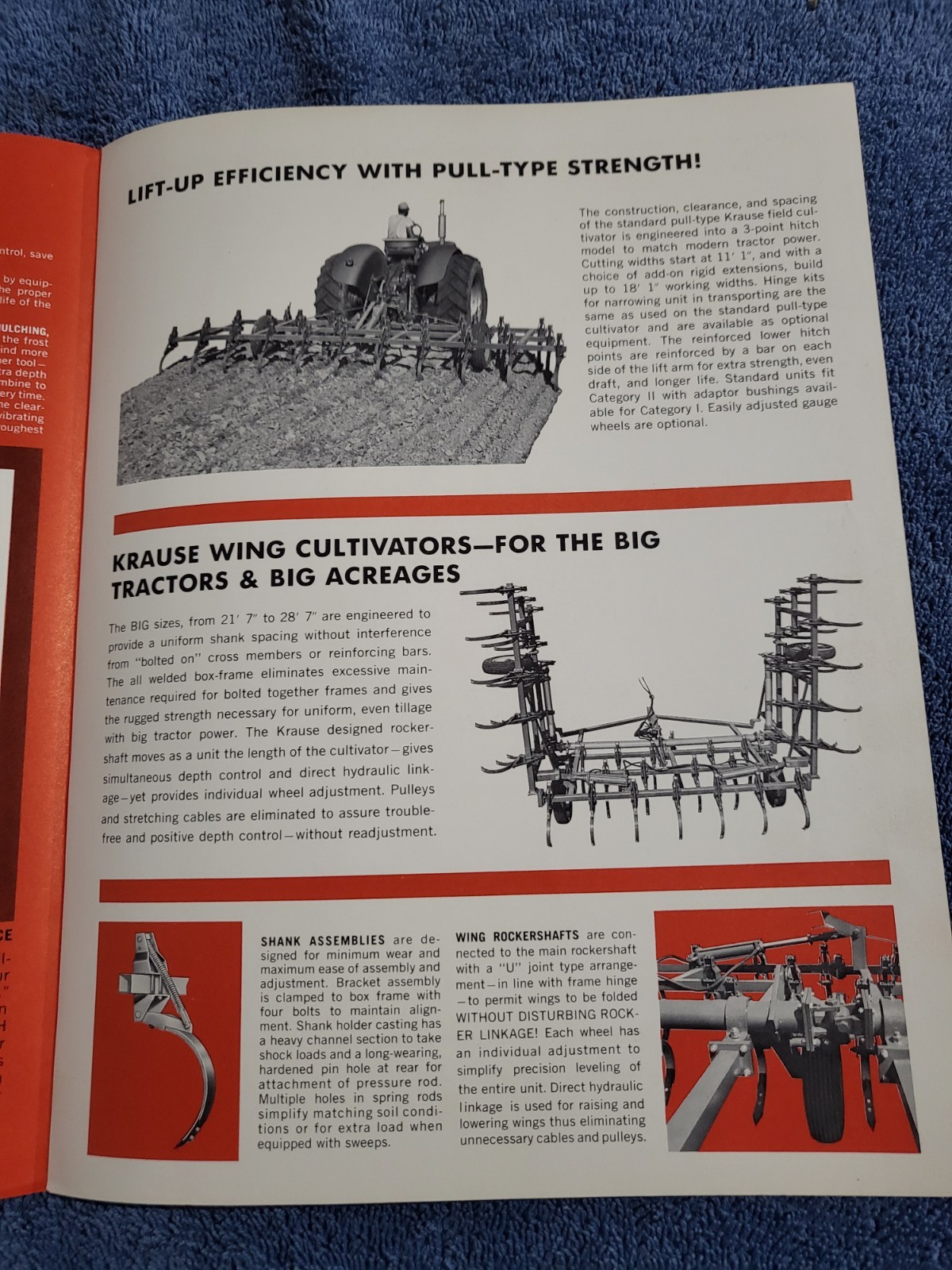 Vintage 1960s KRAUSE Field Cultivators 670-982 Sales BROCHURE Hutchinson, Kansas