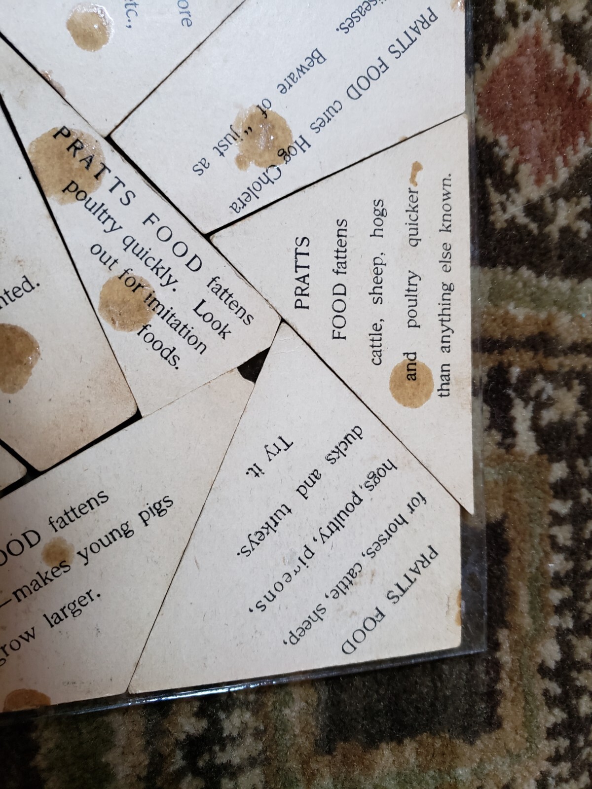 Vtg Antique Pratts Food Co. Puzzle Complete Rare Farm Agriculture