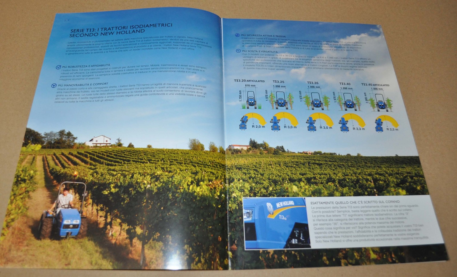 2013 New Holland TI3 Tractor Brochure Prospekt IT