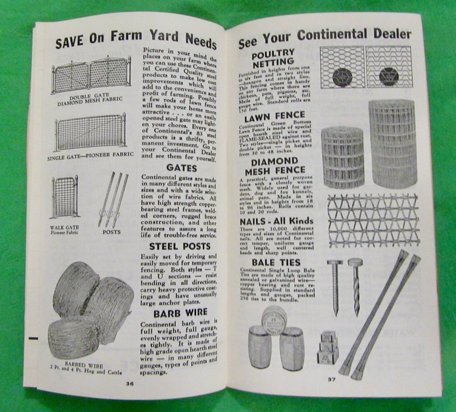 Vintage Continental Steel Corp. Farm & Livestock Record Book (1940)