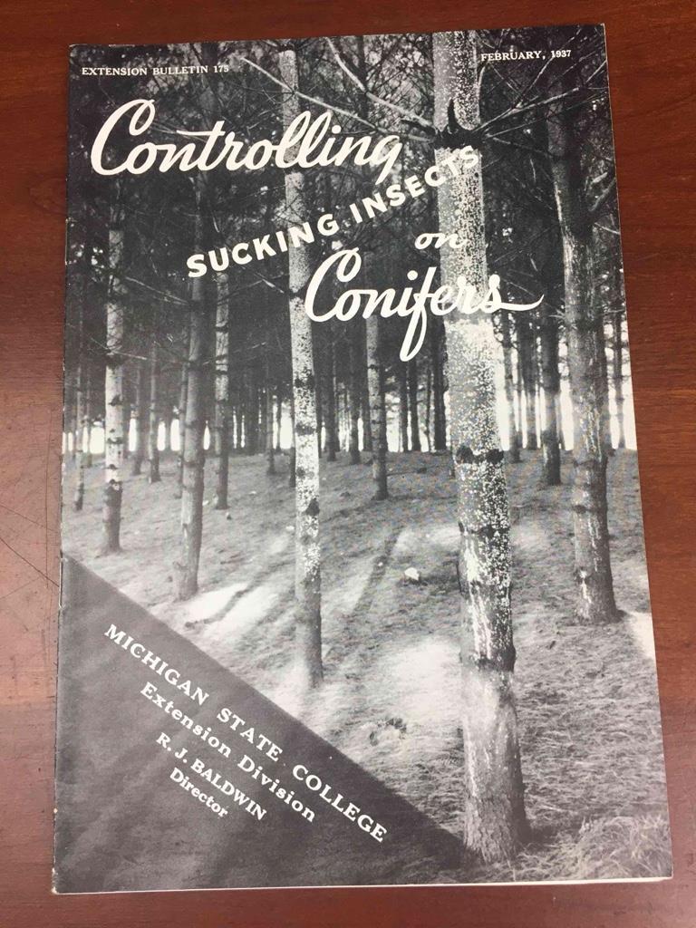 Vintage 1937 MSU Michigan State College Controlling Sucking Insects on Conifers