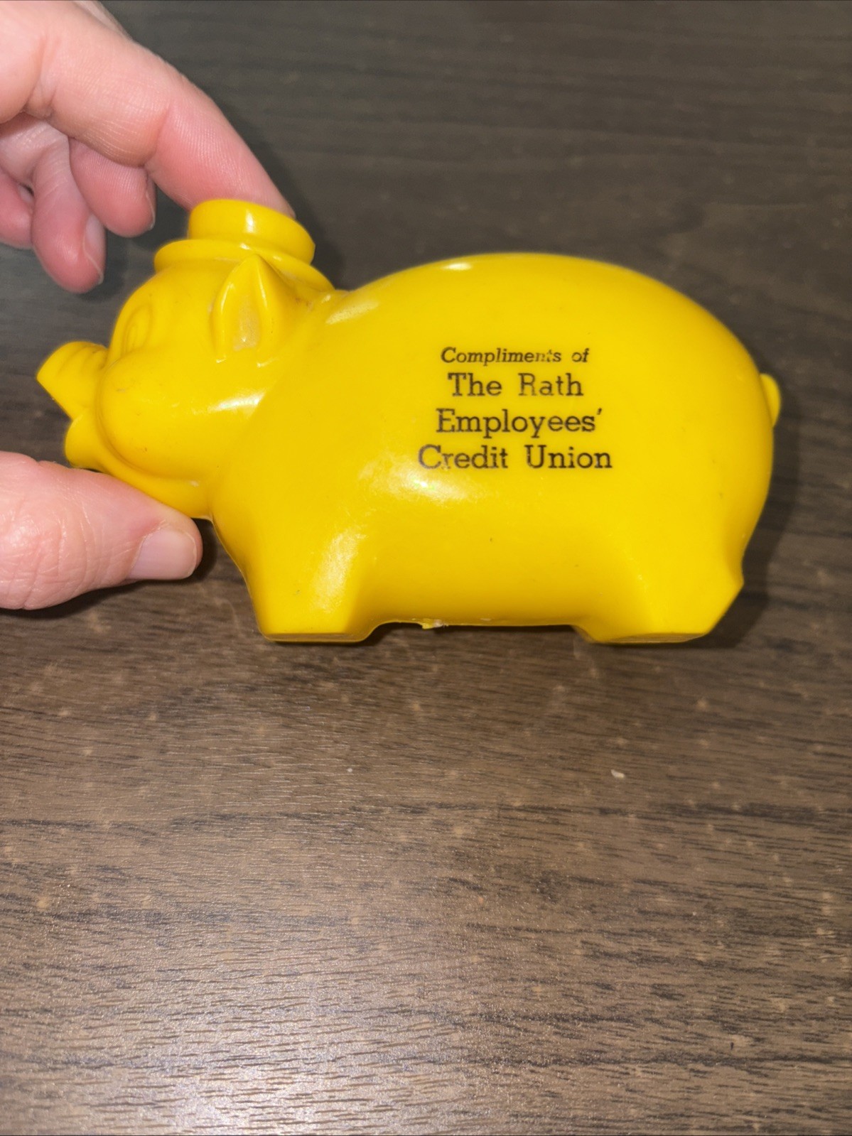 Vtg Rath Packing Plant Employees Credit Union Ad Piggy Bank Iowa
