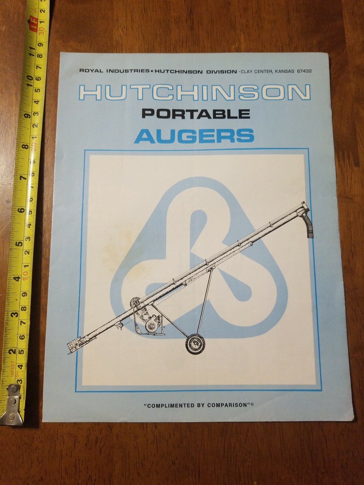HUTCHINSON PORTABLE AUGERS 1973 FARM EQUIPMENT ADVERTISMENT