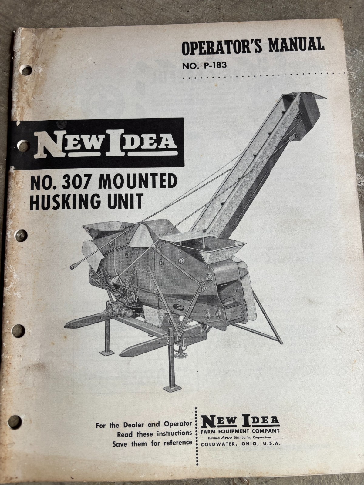 New Idea No. 307 Mounted Husking Unit Operator&rsquo;s Manual AMIL26