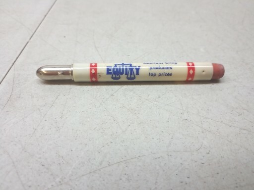 Equity Cooperative Livestock Sales Baraboo Wisconsin Vtg Ag Ad Bullet Pencil