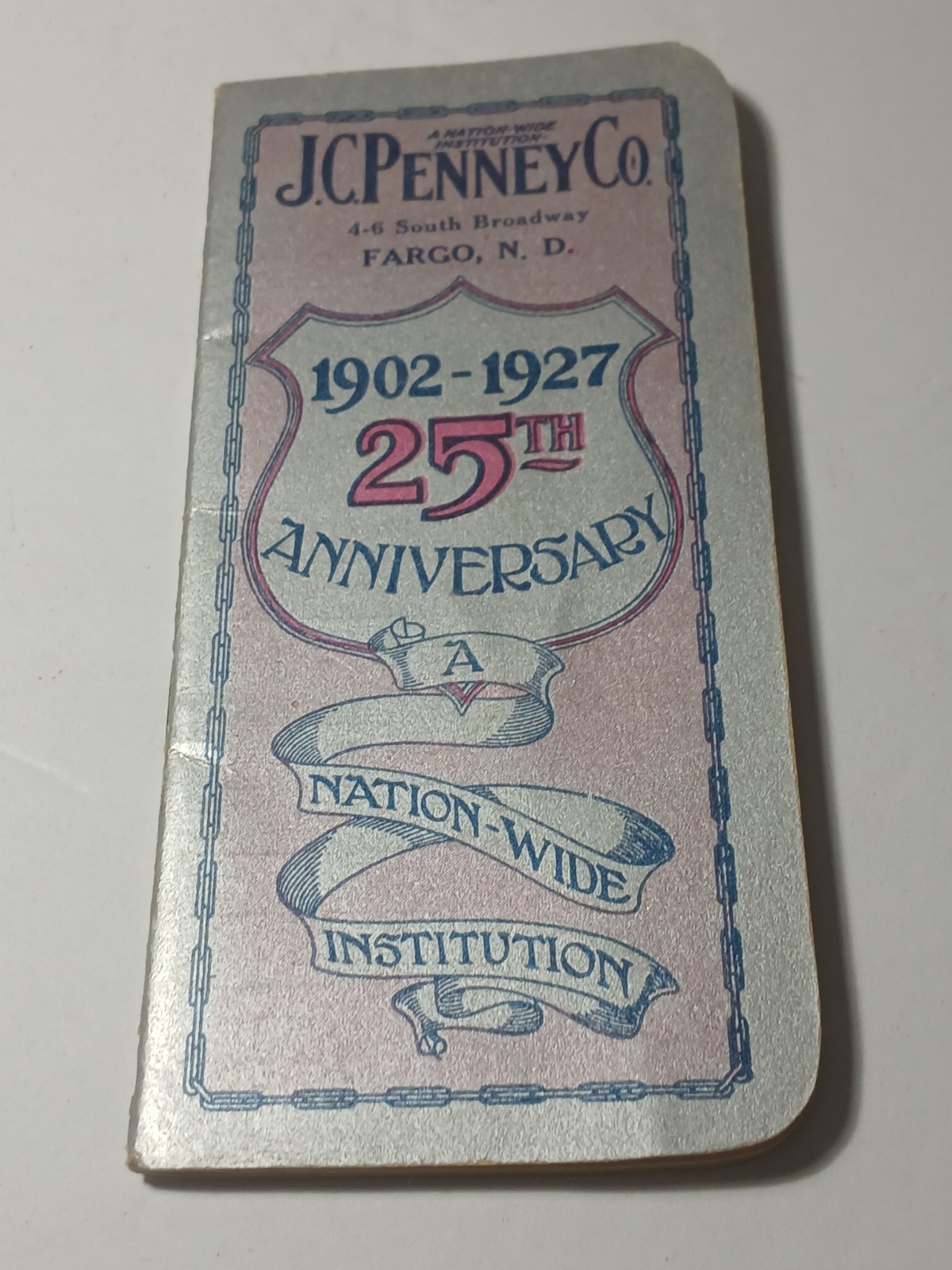 1927 Vintage Antique Fargo North Dakota JC Penney Advertising Ledger Book 25th