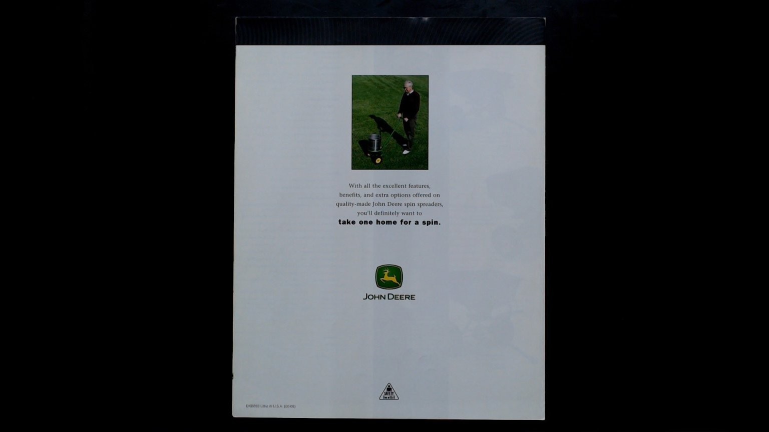 John Deere Spin Spreaders Brochure Vintage Agricultural Advertising