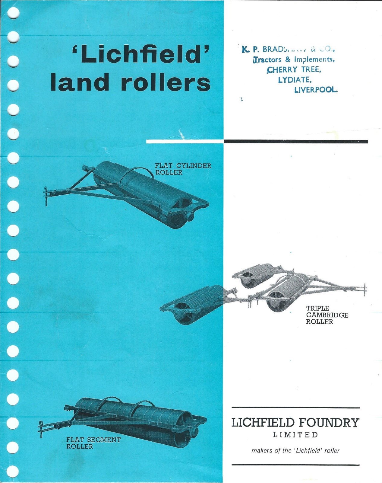 Farm Implement Brochure – Lichfield Foundry – Land Rollers – c1970 (F5656)