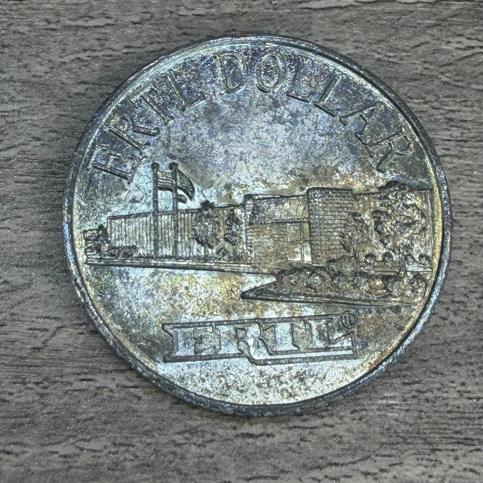 Vtg 1991 ERTL Dollar Tractor Coin Token Farm Toy Promo Commemorative Piece