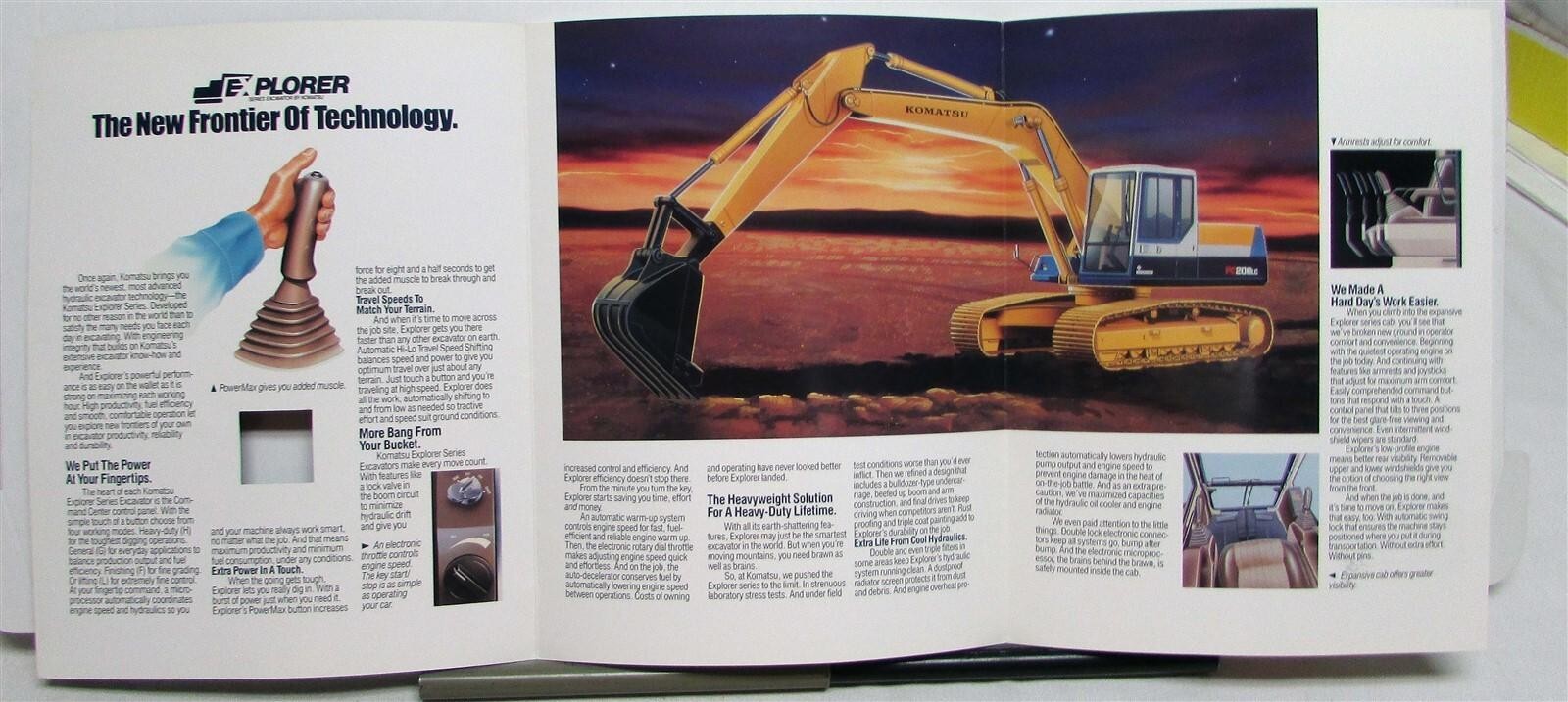 1980s Komatsu Excavator Specifications Construction Sales Brochure