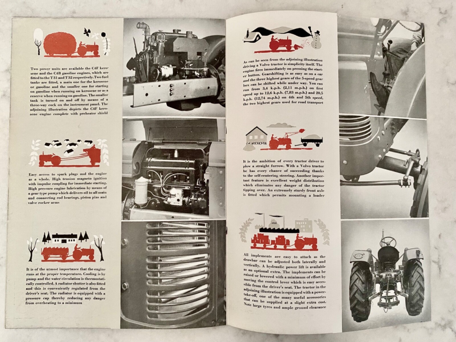 1950 VOLVO T31 T32 Tractor Brochure ORIGINAL-LN