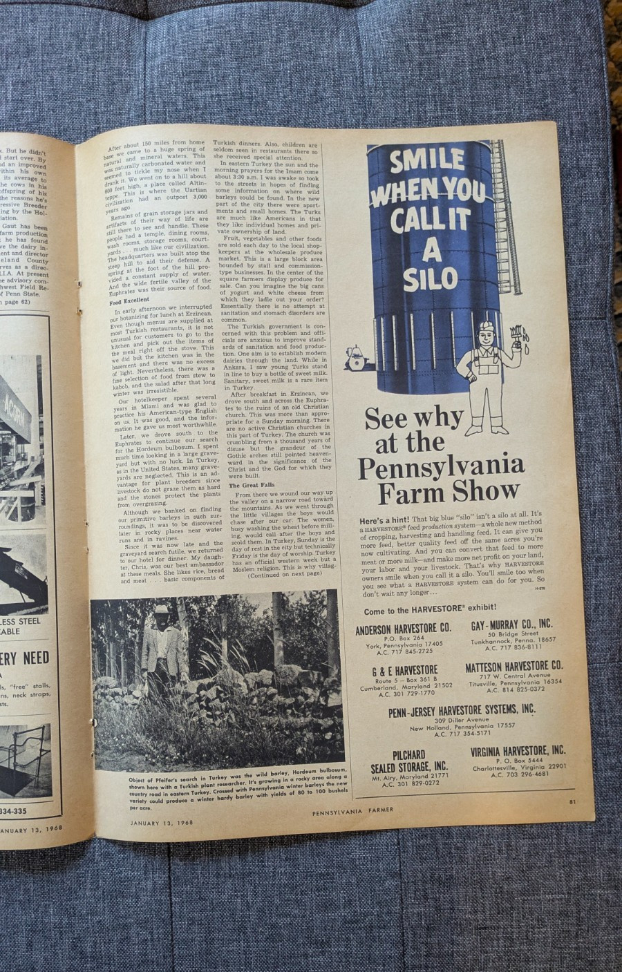 Harvestore Silo Vintage 1968 Advertising to PA Dealers