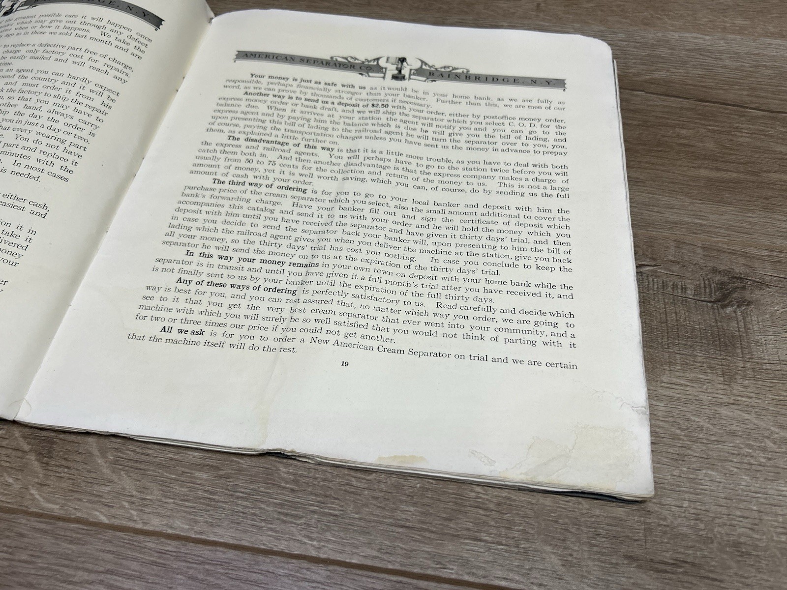 Antique Vintage Genuine American Cream Separator Co. Catalog